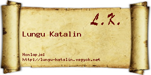 Lungu Katalin névjegykártya